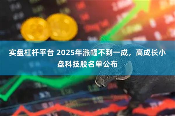 实盘杠杆平台 2025年涨幅不到一成，高成长小盘科技股名单公布